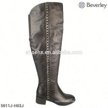 Hot sale new fashion mid heel lady overknee boot in large size